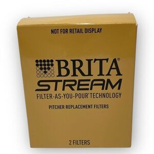 Brita Stream Pitcher Water Filter for Pitchers and Dispensers NIB 2 Filters